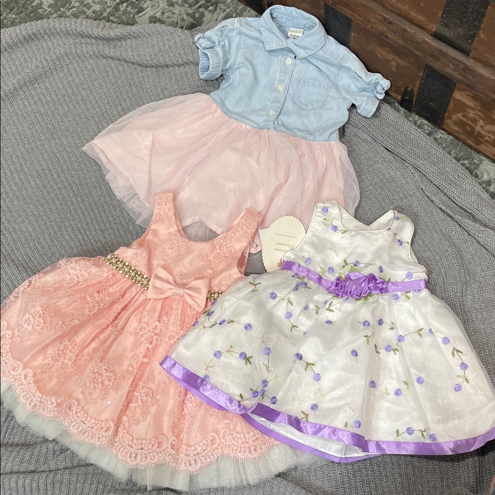 NWT/NWOT 12M American Princess Baby Girl Party Dress Bundle